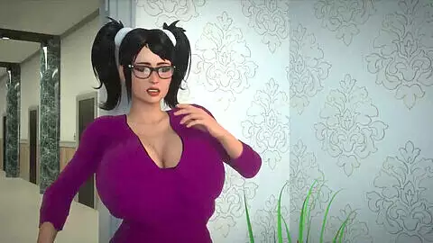 Shy girl in glasses gets an intense 3D surprise from a sexy futanari!