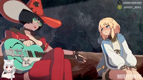 Un anime,  une femme avec une bite