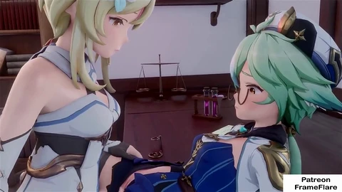 Лесбийский хентай, futanari hentai