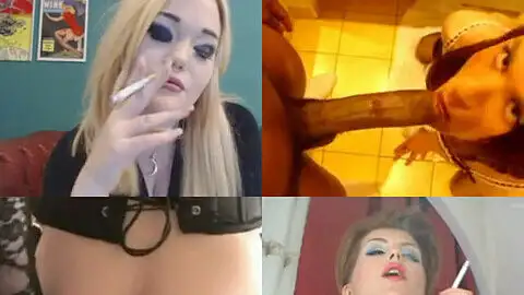 Sexy smoker, smoking