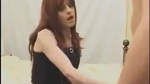 Red hair shemale, fucking a shemale