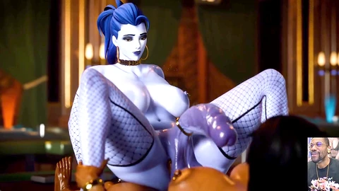 La sexy thicc L6rd7blu3 ama su pene trans y el juego anal intenso.